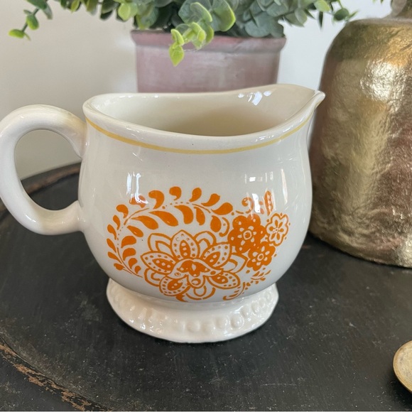 Retired The Pioneer Woman Creamer Flea Market Pattern Floral Stoneware - Picture 2 of 6